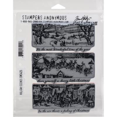 Stampers Anonymous Tim Holtz Cling Stamps -  Holiday Scenes